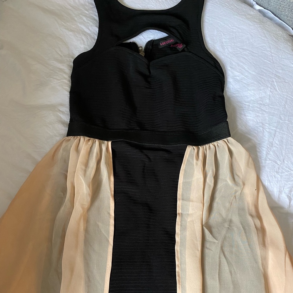 Black and cream dress